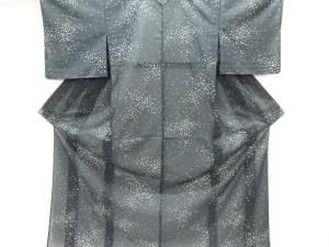 未使用品　駒絽霰模様小紋着物